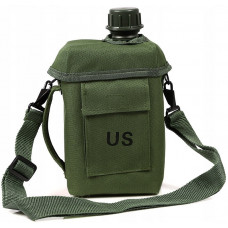 Армійська фляга Mil-Tec "Patrol" USA з чохлом та ременем 2 літри Olive