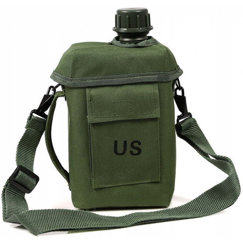 Армійська фляга Mil-Tec "Patrol" USA з чохлом та ременем 2 літри Olive