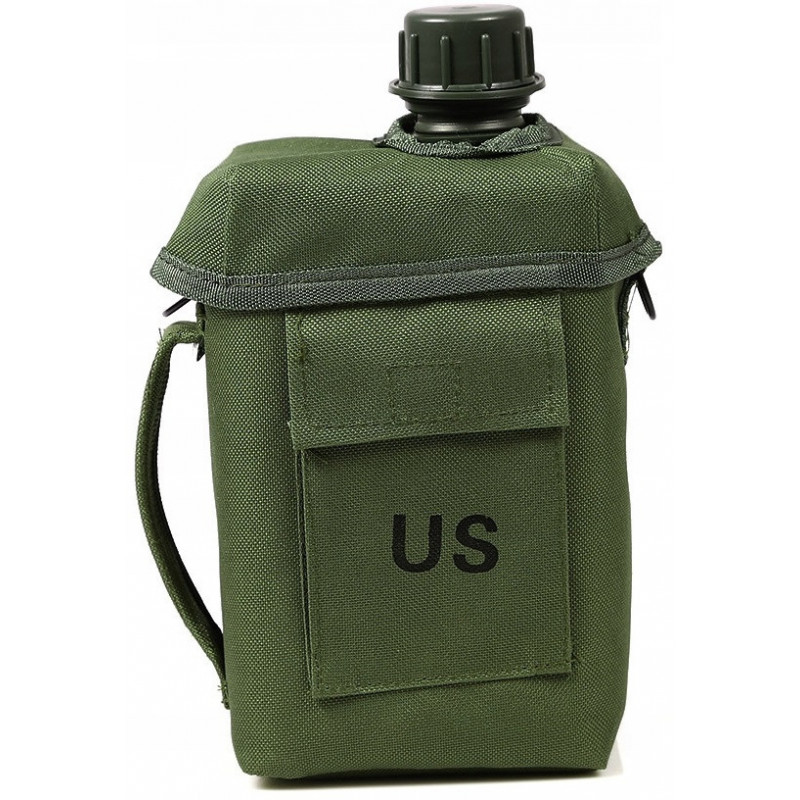 Армійська фляга Mil-Tec "Patrol" USA з чохлом та ременем 2 літри Olive