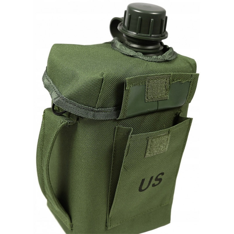 Армійська фляга Mil-Tec "Patrol" USA з чохлом та ременем 2 літри Olive