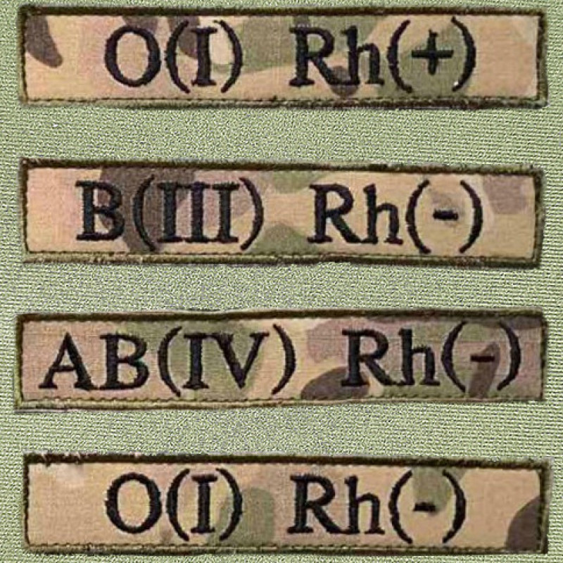 Шеврон планка: група крові мультикам