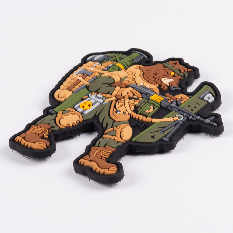 ПВХ патч Бренд Елемент (шеврон) Tactical Wild Boar. Дикий кабан.