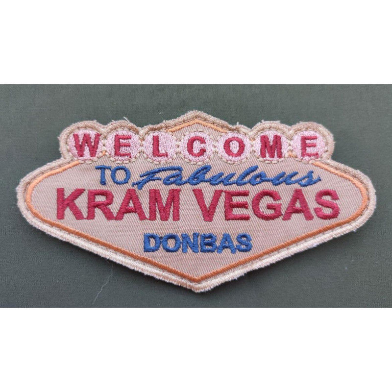Шеврон вишитий. Welcome to Kram Vegas. Добро пожаловать в Крам Вегас