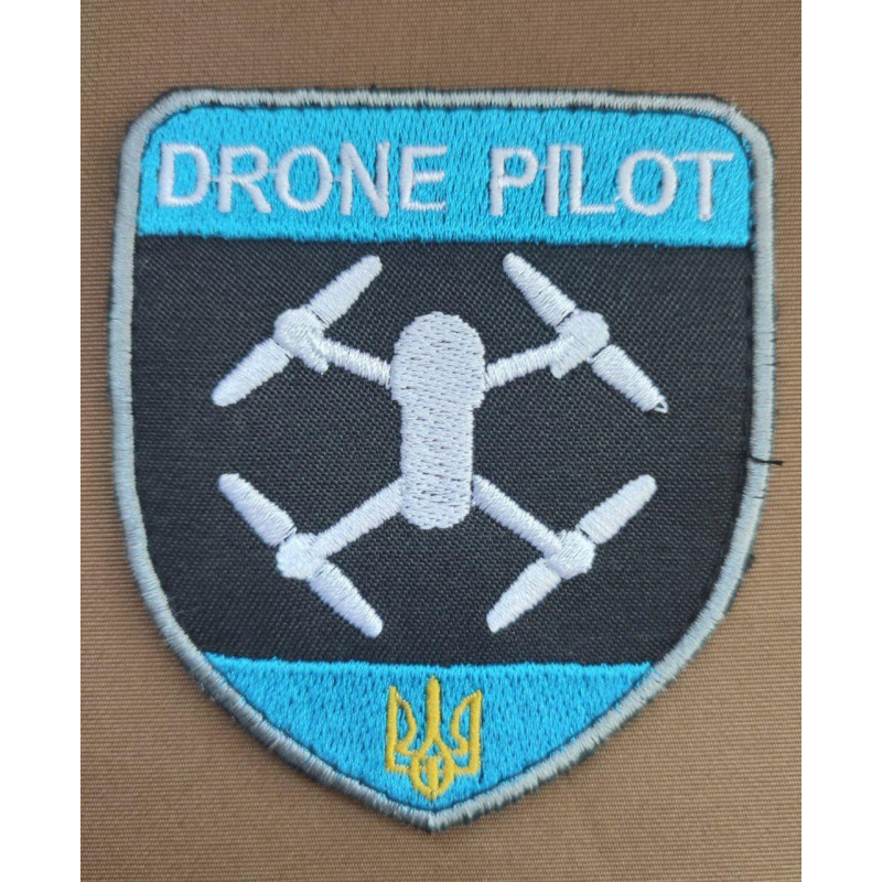 Шеврон вишитий. Пілот дрон. Drone Pilot
