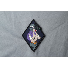 ПВХ патч (шеврон) Дівчина ромб фіолетова