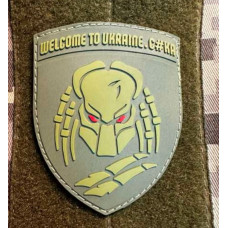 Патч ПВХ PiFi (Піфі) Резиновий Хижак з лезами "Welcome to ukraine с#ка"