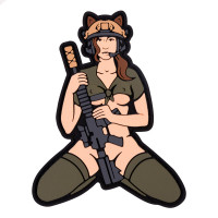 ПВХ патч (шеврон) Бренд Елемент Дівчина кішка