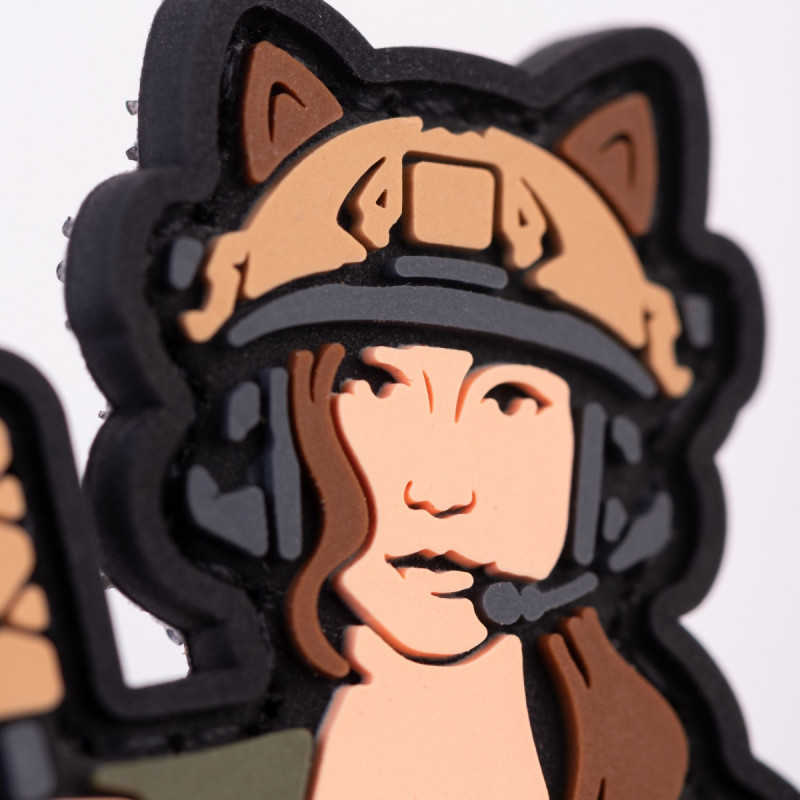 ПВХ патч (шеврон) Бренд Елемент Дівчина кішка