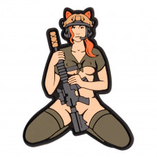 ПВХ патч (шеврон) Бренд Елемент Дівчина кішка руда