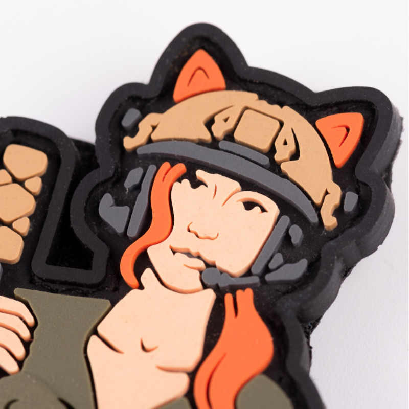 ПВХ патч (шеврон) Бренд Елемент Дівчина кішка руда