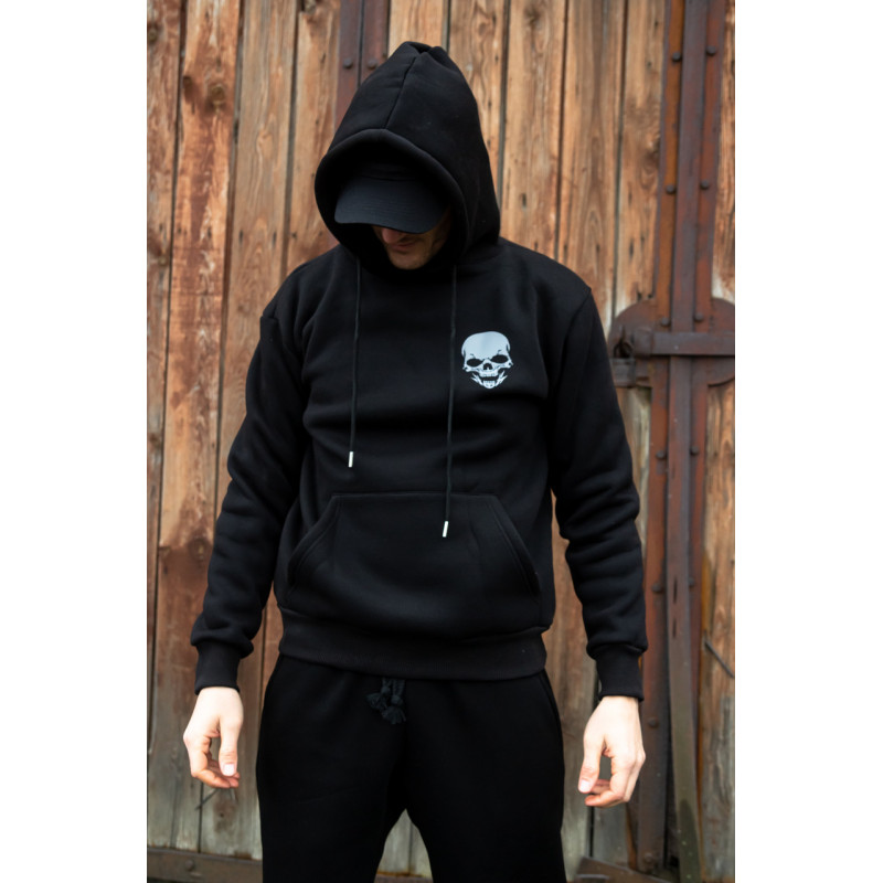 Весняна толстовка худі чоловіче чорне "Military Girl" 2XL, 54