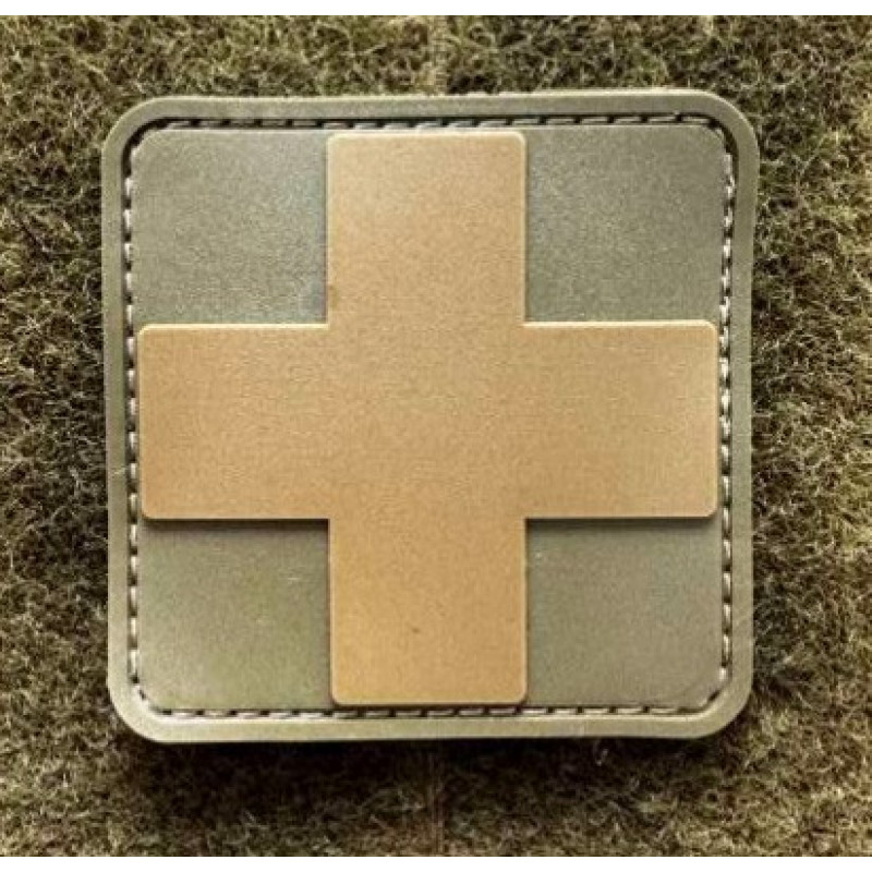 Патч ПВХ PiFi (ПИФИ) Медичний хрест. Мед Хрест койот