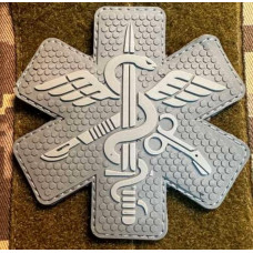 Патч ПВХ PiFi (ПИФИ) Медик сірий-змія