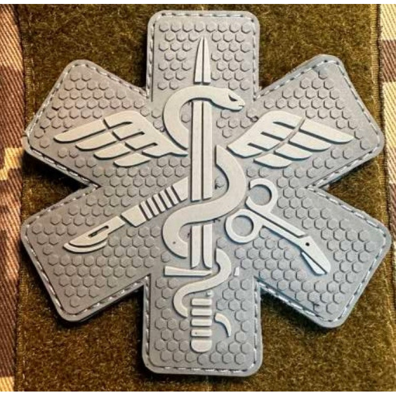 Патч ПВХ PiFi (ПИФИ) Медик сірий-змія