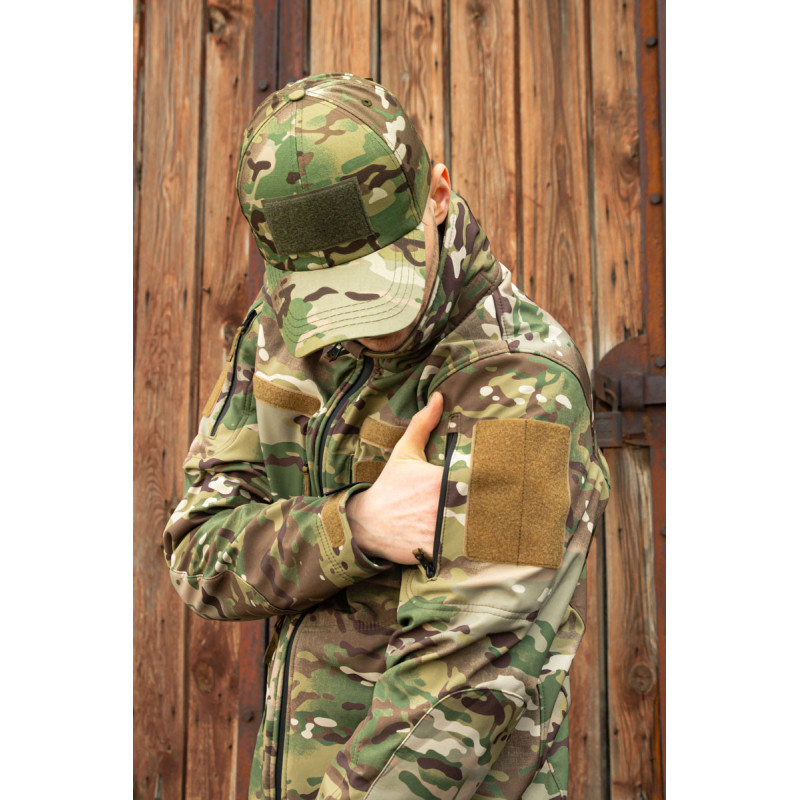 Тактична куртка софтшел SoftShel демісезонна з капюшоном мультикам 176, 54, XXL