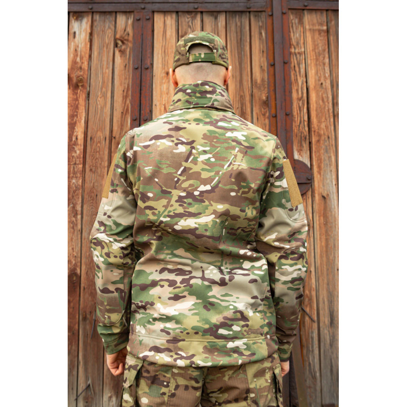 Тактична куртка софтшел SoftShel демісезонна з капюшоном мультикам 176, 56, 3XL