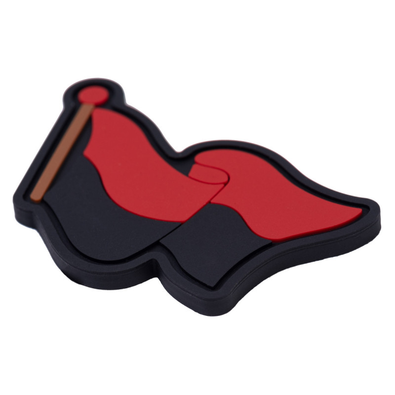 ПВХ патч (шеврон) Бренд Елемент Прапор текстурний Упа, червоно-чорний