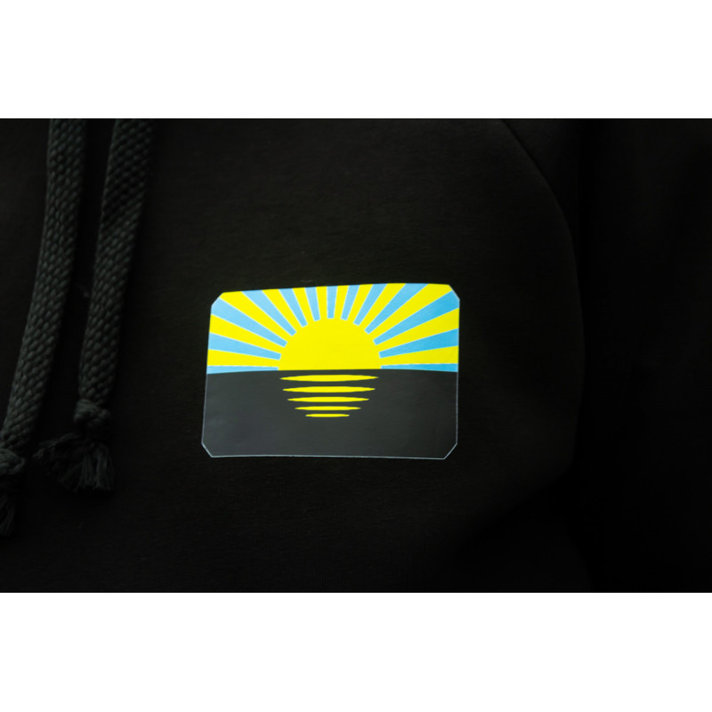 Військова ЗСУ Весняна толстовка худі чоловіче чорне "Стелла Донецької області"