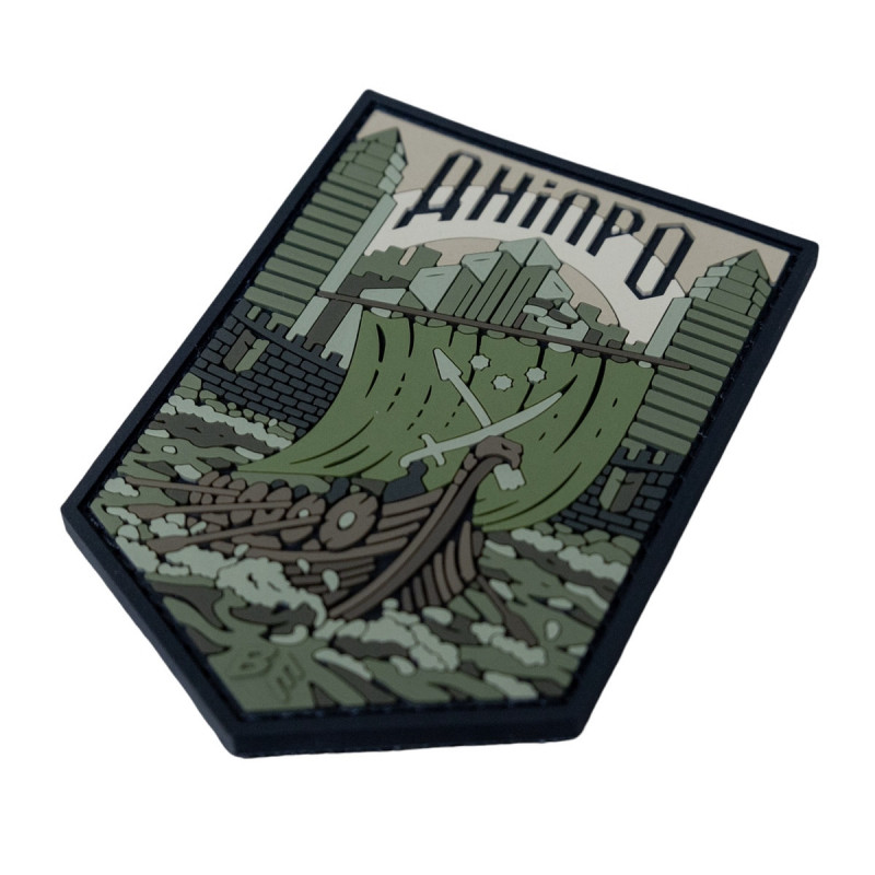 ПВХ патч Бренд Елемент (шеврон) Дніпро олива