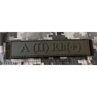 Патч ПВХ PiFi (Піфі) Планка Група крові койот ІІ (А) Rh (+)