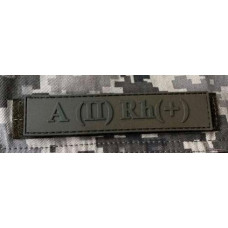 Патч ПВХ PiFi (Піфі) Планка Група крові койот ІІ (А) Rh (+)