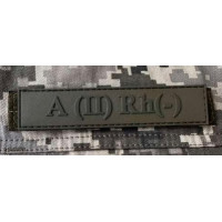 Патч ПВХ PiFi (Піфі) Планка Група крові койот ІІ (А) Rh (-)
