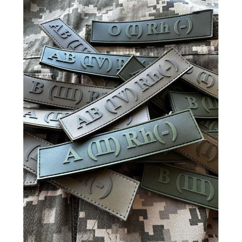 Патч ПВХ PiFi (Піфі) Планка Група крові койот IV (АВ) Rh (-)
