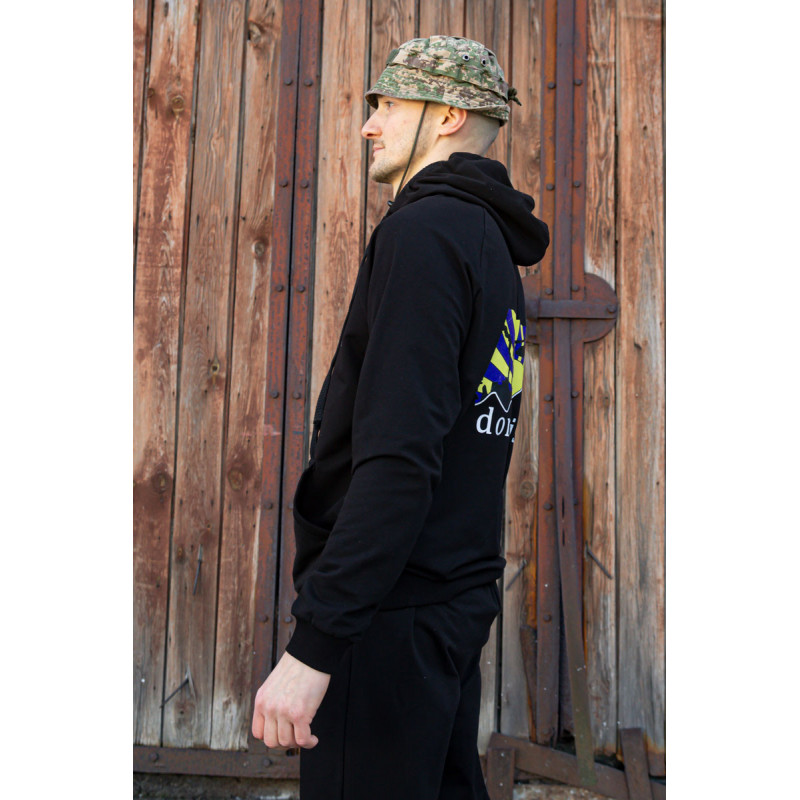 Військова ЗСУ Худі чоловіче чорне «Donbanistan» Донбаністан