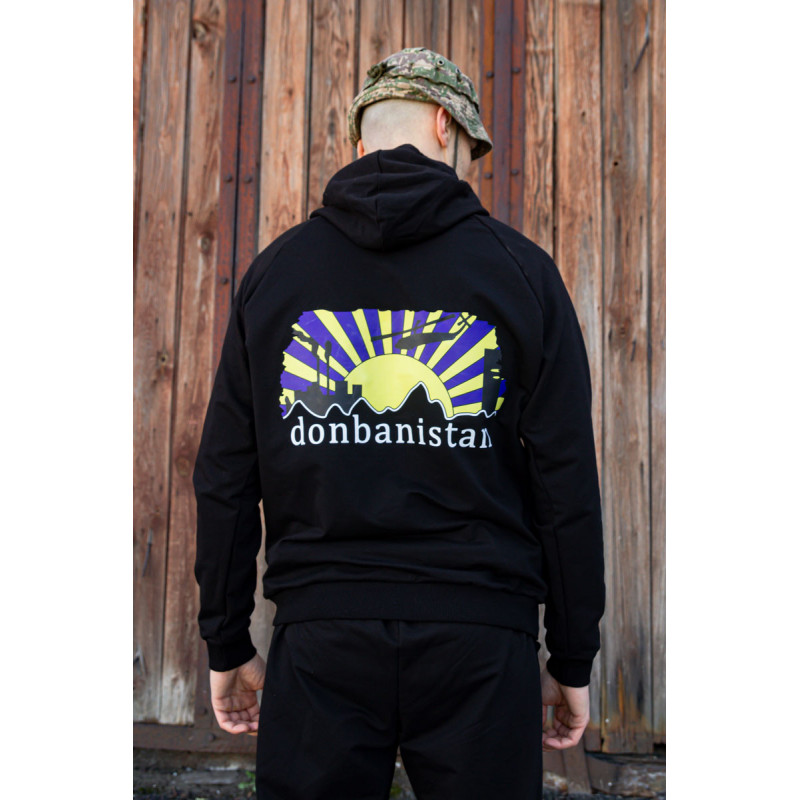 Худі чоловіче чорне «Donbanistan» Донбаністан 50, L