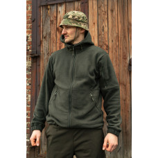 Тактична флісова кофта олива з капюшоном 52, XL