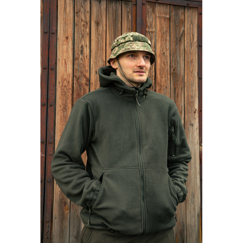 Тактична флісова кофта олива з капюшоном 54, 2XL