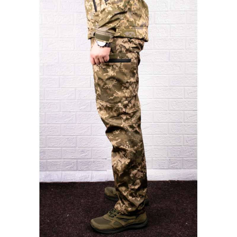Тактичні штани Soft shell  піксель
