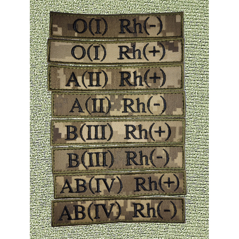 Шеврон планка: група крові піксель