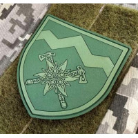 Патч ПВХ PiFi (ПИФИ) Шеврон 10 ОГШБр Едельвейс. 10-ая Отдельная горно-штурмовая бригада. олива