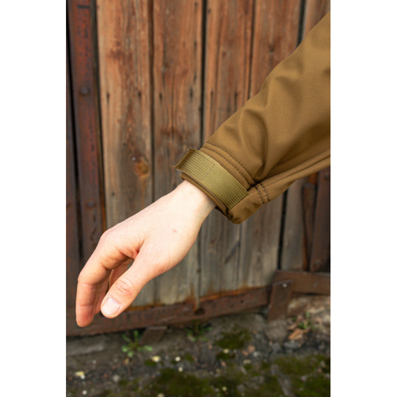 Тактична куртка софтшелл SoftShel демісезонна з капюшоном койот 176, 58, 4XL