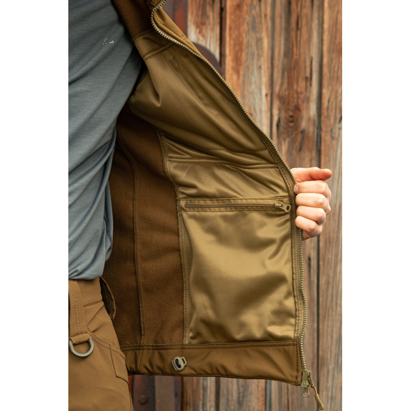 Тактична куртка софтшелл SoftShel демісезонна з капюшоном койот 188, 52, XL