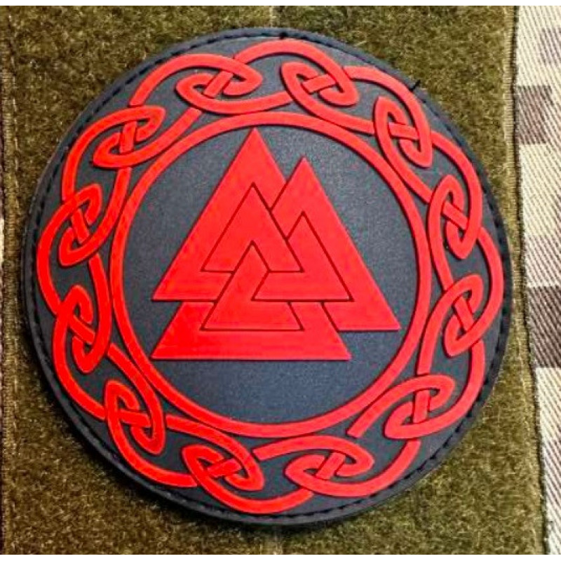 Патч ПВХ PiFi (Піфі) Валькнут червоно-чорний