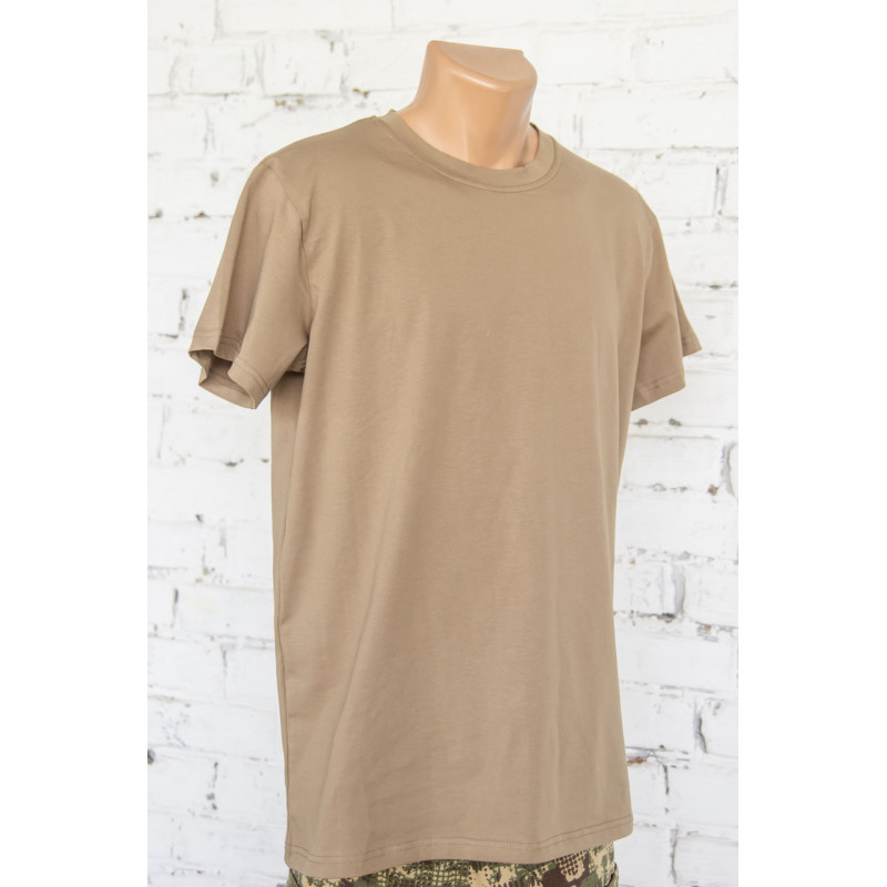 Футболка койот натуральна для військових стрейч-кулір