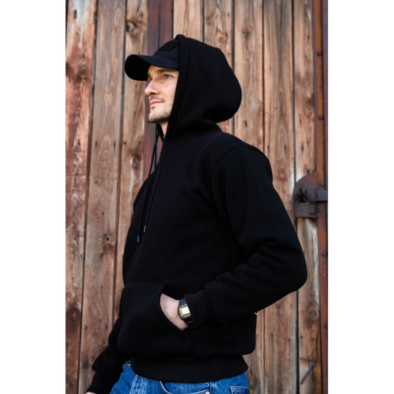 Весняна толстовка худі чоловіче чорне "Military Girl" 2XL, 54