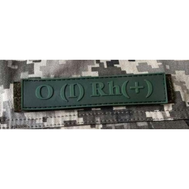 Патч ПВХ PiFi (Піфі) Планка Група крові олива