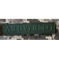 Патч ПВХ PiFi (Піфі) Планка Група крові олива IV (АВ) Rh (+)