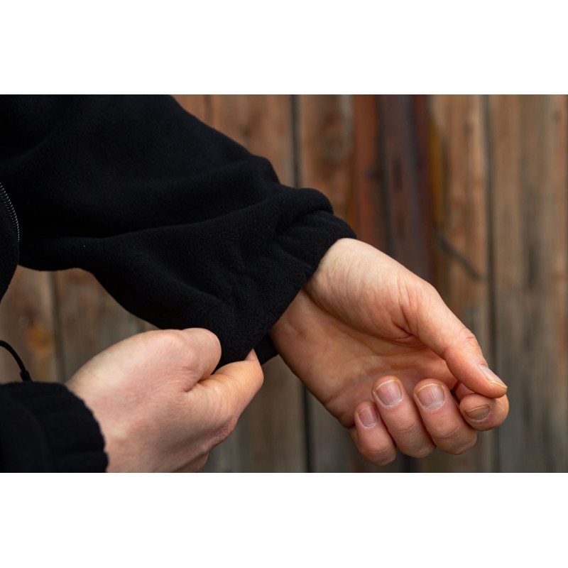 Тактична флісова кофта чорна з капюшоном 50, L