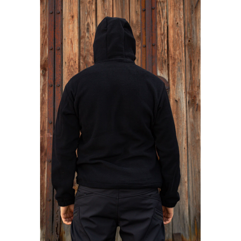 Тактична флісова кофта чорна з капюшоном 50, L