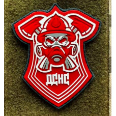 Патч ПВХ PiFi (Піфі) Резиновый ДСНС Украины  (Державно Служба Надзвичайних Ситуацій) червоний