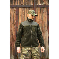 Тактична кофта флісова олива чоловіча посилена 50, L