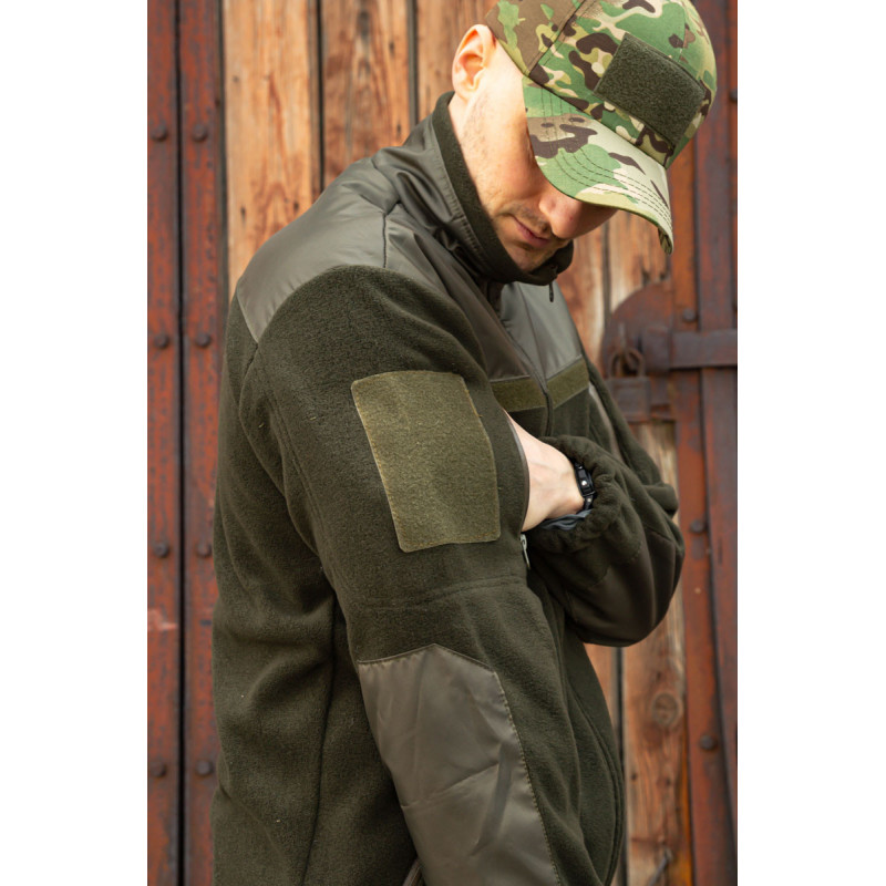 Тактична кофта флісова олива чоловіча посилена 54, 2XL