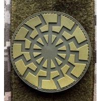 Патч ПВХ PiFi (Піфі) Чорне сонце койот