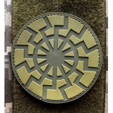 Патч ПВХ PiFi (Піфі) Чорне сонце койот