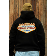 Зимова толстовка худі чоловіче чорне "Крамвегас" 2XL, 54