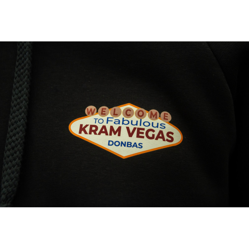 Зимова толстовка худі чоловіче чорне "Крамвегас" 3XL, 56